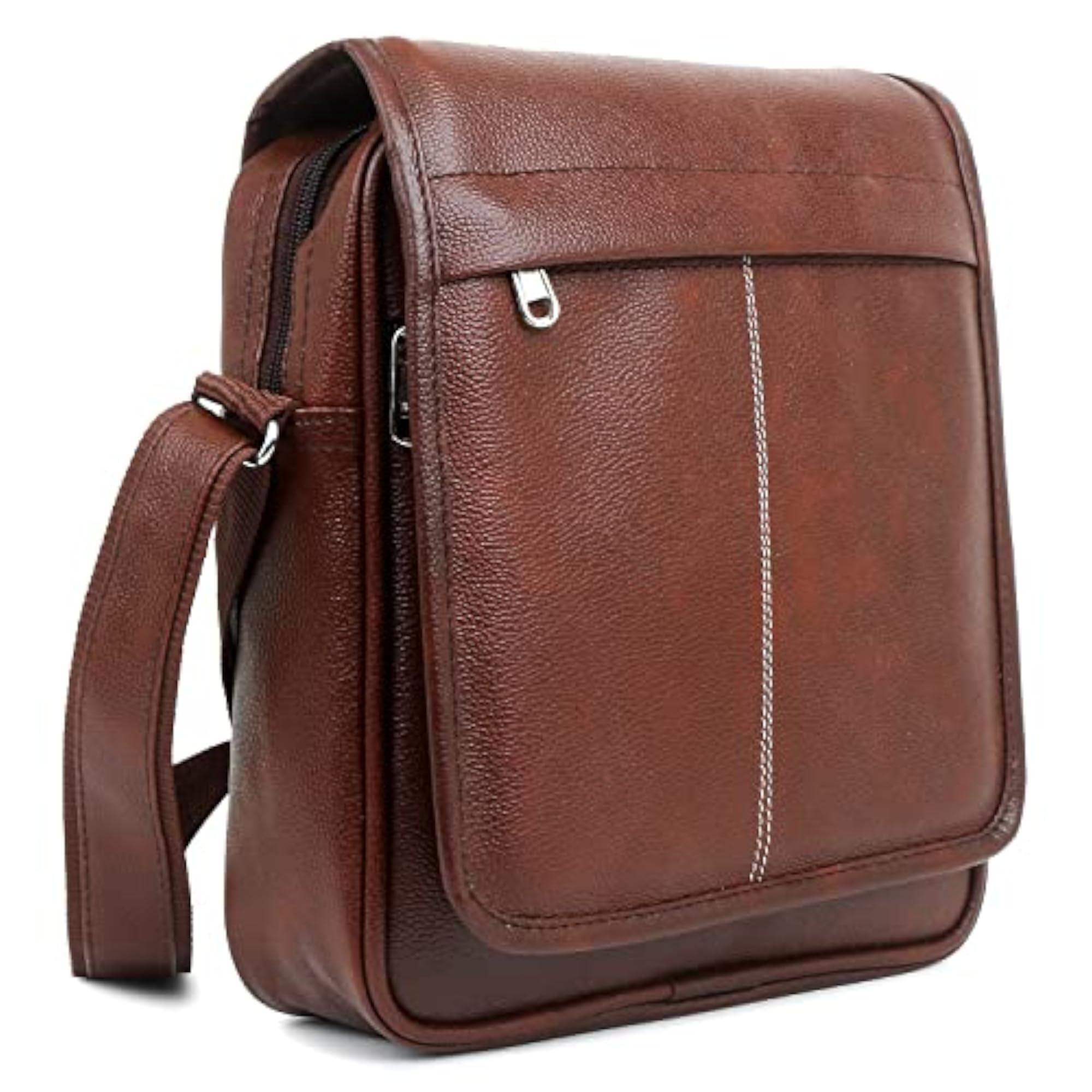PU Leather Shoulder Bag for Men, Stylish Travel Messenger