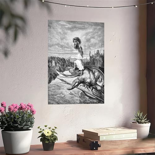 Toile David Slays Goliath Gustave Doré - Impression Fine Art de Haute Qualité - 6