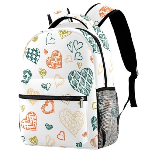 Sac à dos d'école grand volume 29.4x20x40cm multicolore et ergonomique