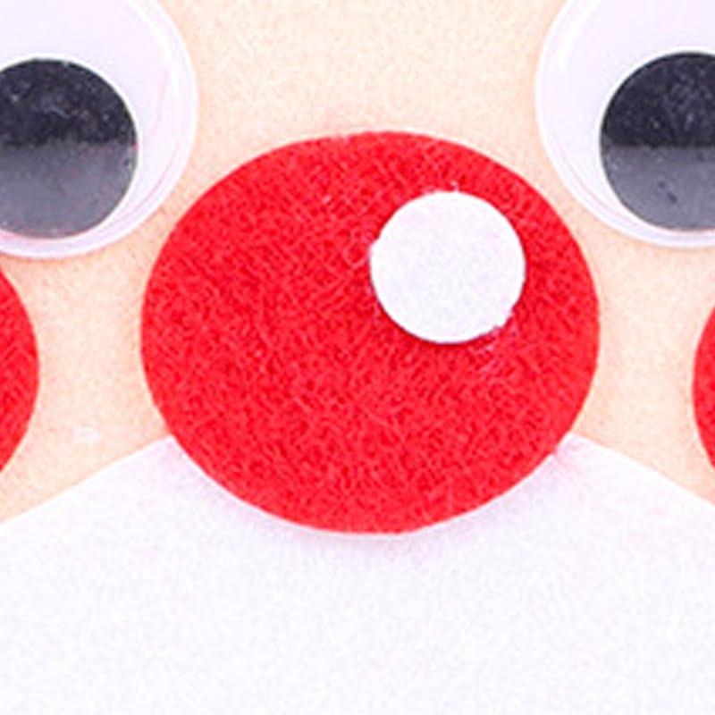 Ymiko DIY Felt Christmas Craft Let Children Make Handicraft, Soft Non Woven Fabric Toy for Christmas Ornaments with Adhesive Backing, Enhance Parent Child Relationship, Develop (Bag