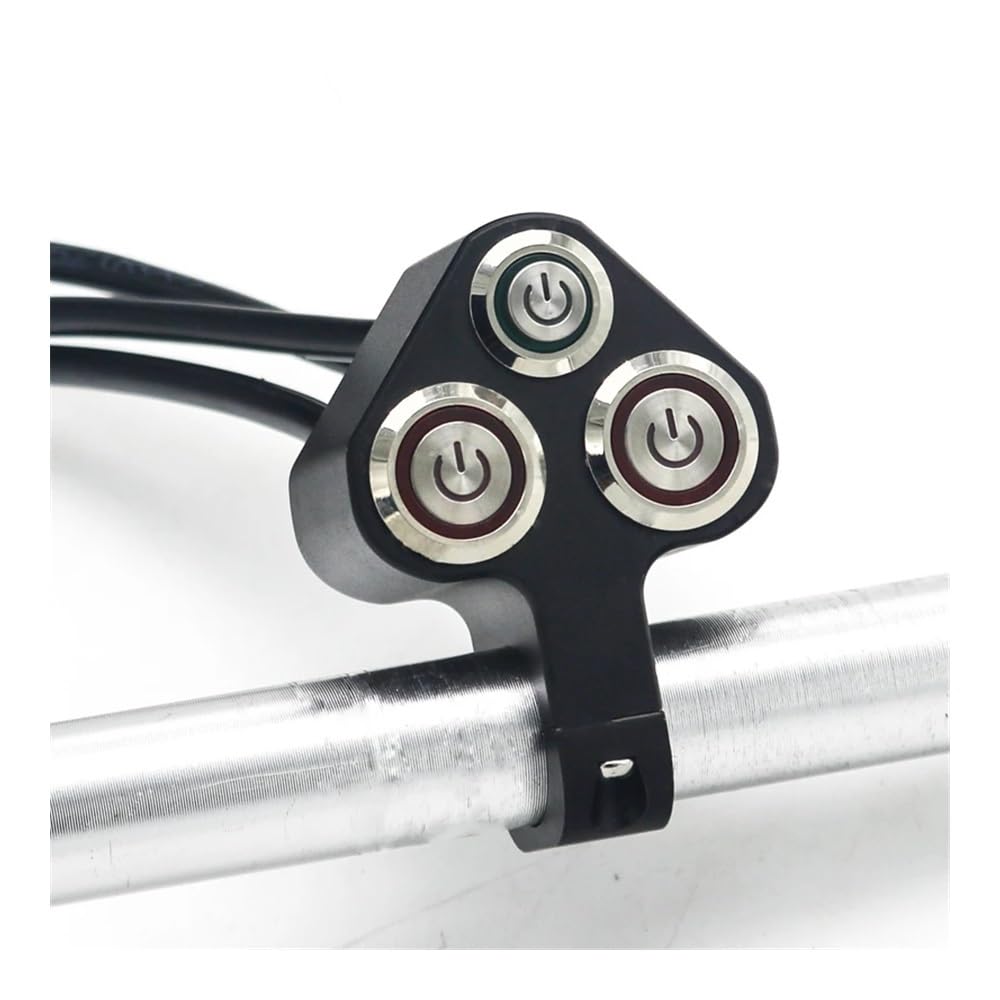 Commutateur Bouton Guidon Moto Interrupteur pour Guidon Moto, 22 Mm, Bouton D'arrêt Commande, Phare/Frein Détresse, Démarrage, Extinction, Contrôleur