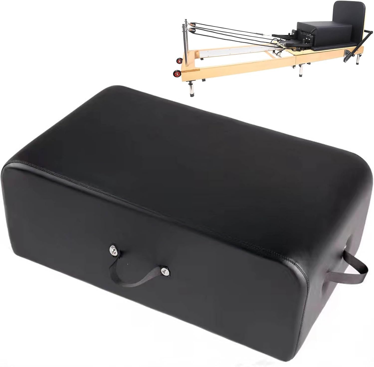 Macchina Pieghevole per Pilates Reformer - Attrezzatura per Yoga a intensità Regolabile per Esercizi a casa, Lettino Fitness Multifunzionale con Pilates Reformer, Scatola Nera, 68 * 44 * 22 cm
