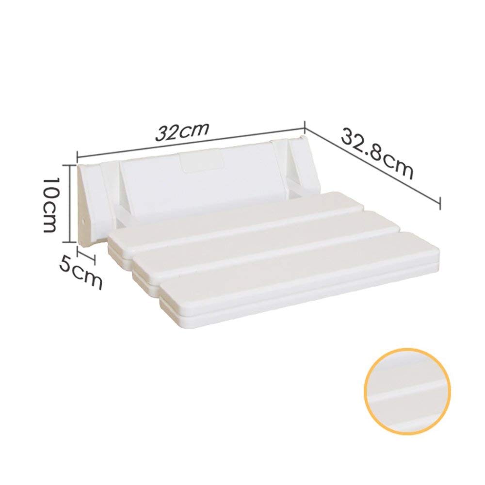 Baño Banqueta De Baño Taburete De Baño para Fortalecer Silla Plegable Silla De Ducha Silla De Pared Banco De Pared Cambiar Zapatos Taburete Taburete De Pasillo,Smoothwhite