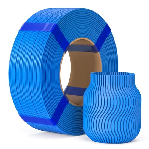 Image of ELEGOO PLA Basic Refill Filament 1.75mm Cyan 1KG, 3D Printer Filament No Spool Dimensional Accuracy + /- 0.02mm, 3D Printing PLA for Reusable Spool Refilling