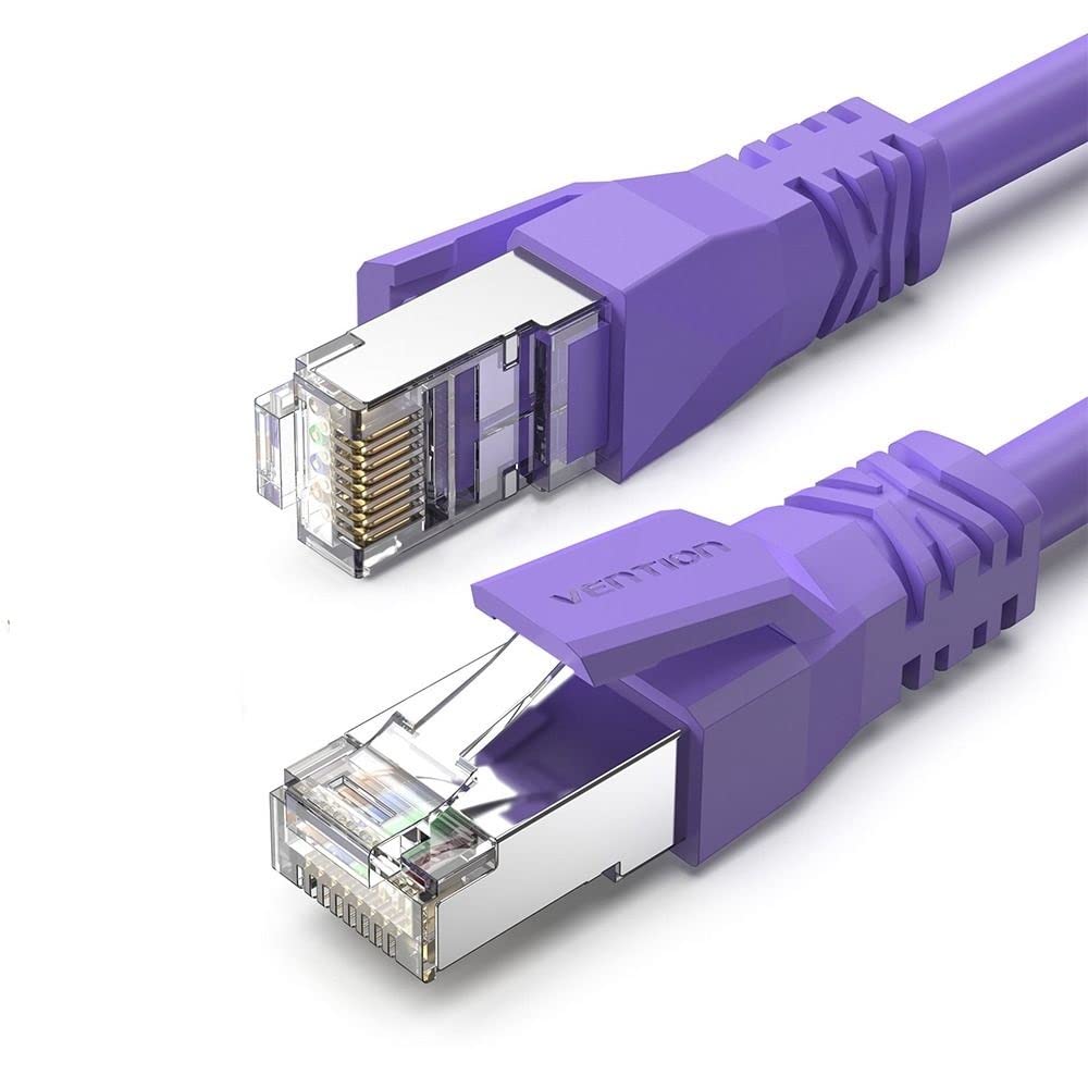 Cat.6a Industrial Ethernet Cable SFTP Flexible Patch Cable 10Gbps Transmission Speed Oxygen-Free Copper (10 M, Cat.6a SFTP, Purple)