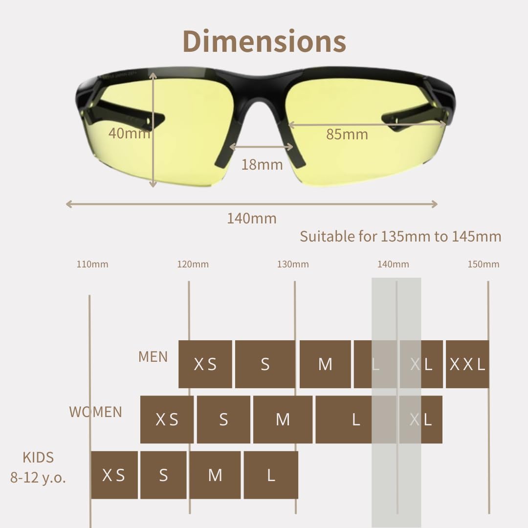 Gafas de tiro antivaho, gafas de seguridad para hombres y mujeres