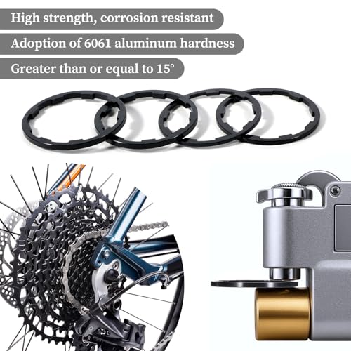 image for Gtziqa 8 Pcs Headset Spacers for Bike Cassette, Bicycle Bottom Bracket