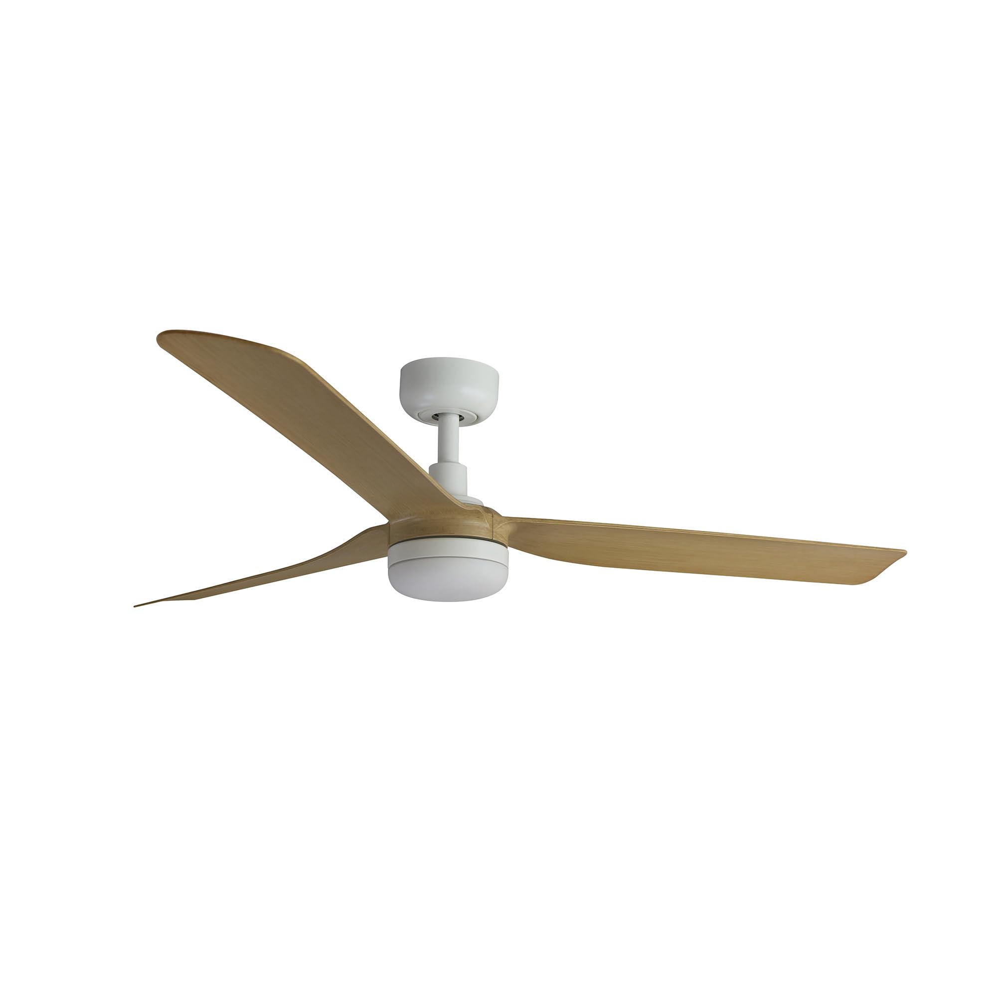 33816-20 PUNT LED Ventilatore da soffitto bianco/legno chiaro con motore DC, Faro Barcelona