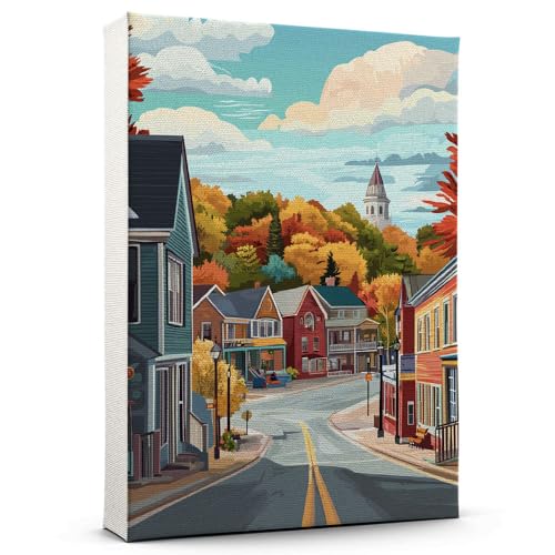 Bracebridge Travel Poster, Ontario Poster Print vintage, Colorful Bracebridge Decor City Road, Ontario Pictures Wall Art - 102AZ163