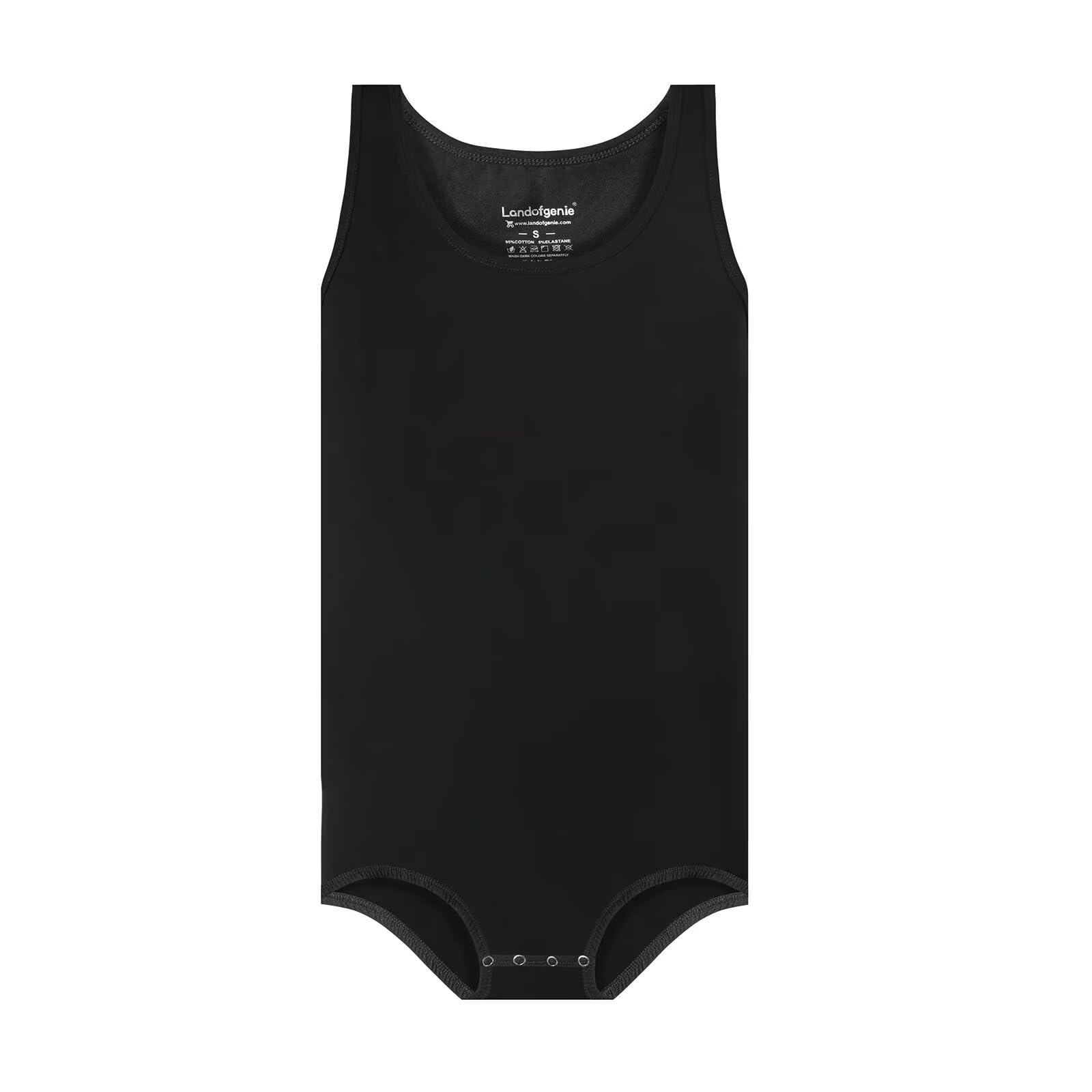 Landofgenie Combinaison sans Manches pour Hommes Pyjama Une Pièce Onesie en Coton Bodysuit pour Adultes