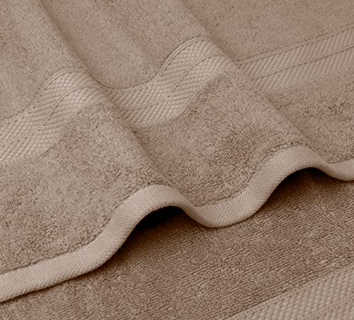 Avalon Towels Beige Bath Towels (Pack Of 4) Size 27X54 Inches 100% Cotton Towels For Bathroom, Highly Absorbent And Soft, Quick Drying, Hotel And Spa Quality, Perfect Bathroom Towels For Daily Use #TOP4