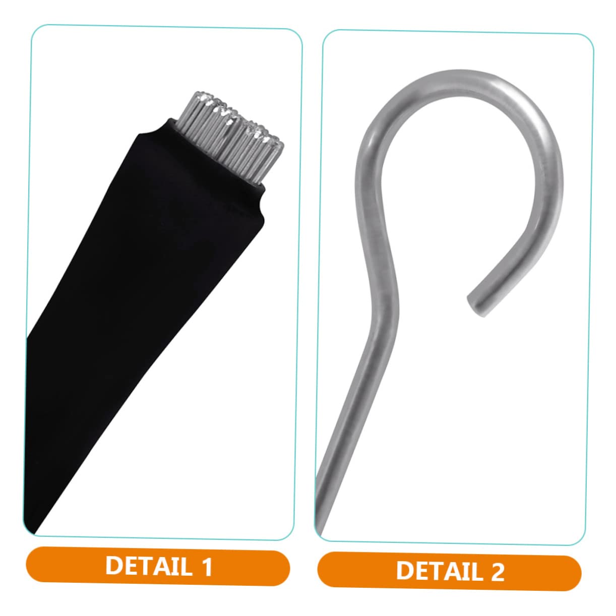 VICASKY Juego de Accesorios para Batería y Material Metálico con Cepillo de Alambre Mango Antideslizante Baquetas de Nailon y Bolsa de Almacenamiento para Músicos y Estudiantes