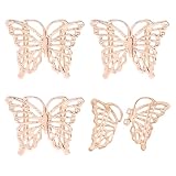 PH PandaHall 4 Stück Schmetterling Taillen Schnallen 7.3x9.5cm Gürtelschnalle Umhang Verschluss Schnallen Retro Haken Verschlüsse Goldene Verschluss Für Damengürtel Herstellung Surcingle Riemen