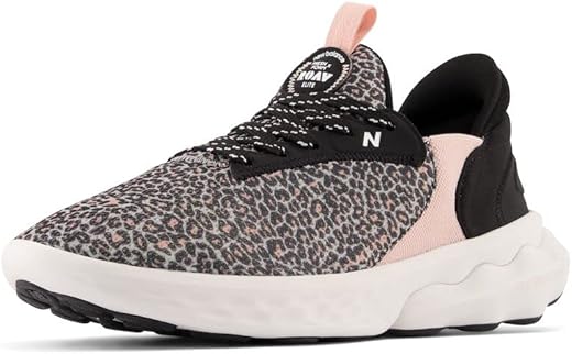 New Balance Women's Fresh Foam Roav Elite V1 Running Shoe, Black/Pink Haze, 8