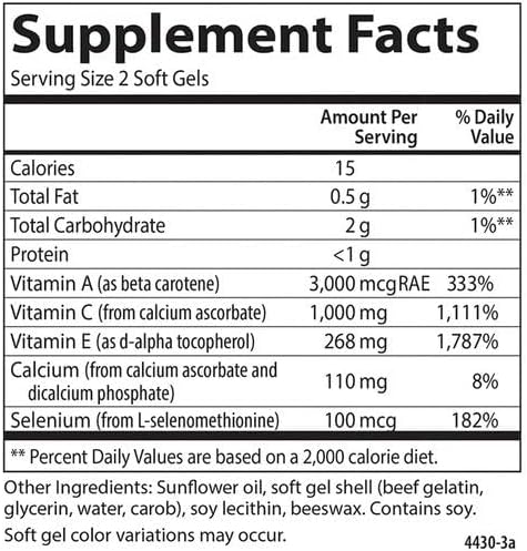 Miniatura 2 de Carlson Fórmula antioxidante Aces, 90 cápsulas blandas