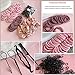 YANRONG 755PCS Hair Accessories for Woman Set Seamless Ponytail Holders Variety Hair Scrunchies Hair Bands Scrunchy Hair Ties For Thick and Curly (Pink)