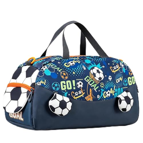 Sac de sport pour enfants ultra léger au style sportif motif football B