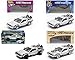 OPO 10 - Welly - Lot des 4 Voitures Delorean des Films Retour vers Le Futur - échelle 1:24 (Ref: L4)