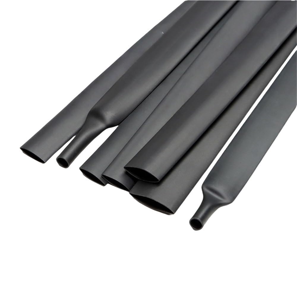 Gaine thermorétractable, Tube thermorétractable noir 2:1, diamètre 0.6-80mm, fil en polyoléfine, gaine de câble for bricolage(45MM*8METERS)