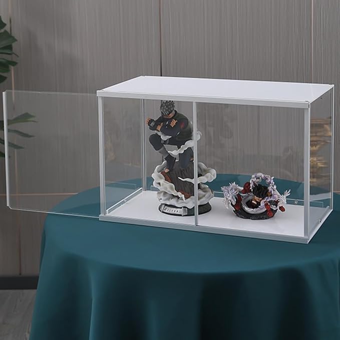 PFLife アクリルケース フィギュアケース スタッキング 金属枠 コレクションケース アクリル 大型 積み重ね クリアケース フ