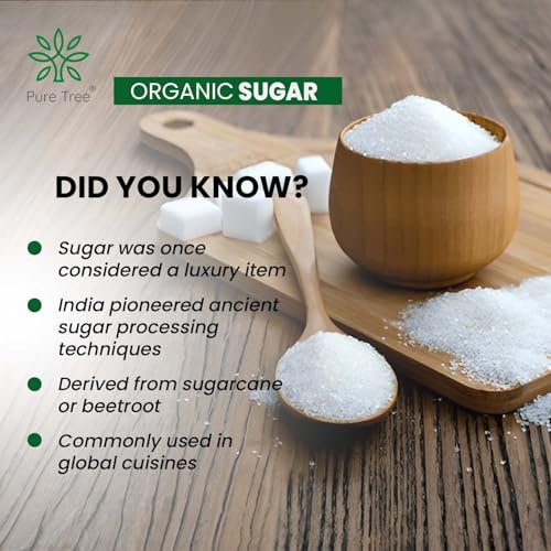 Image of Pure Tree Certified Organic Sugar | 350 g | Sulphurless Cheeni, Shakkar | Gluten-Free Chini Processed From Sugarcane
