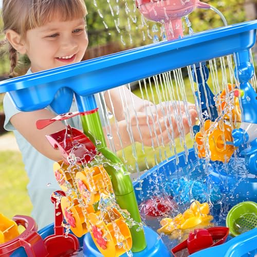 Niplooow LXM-9340 Water Table For Toddlers 3-5, 3-Tier Kids Sand Water Table thumb #3