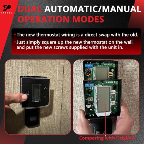 Image of RV Thermostat 3316250.712 - Digital Touch Control Wall Mount