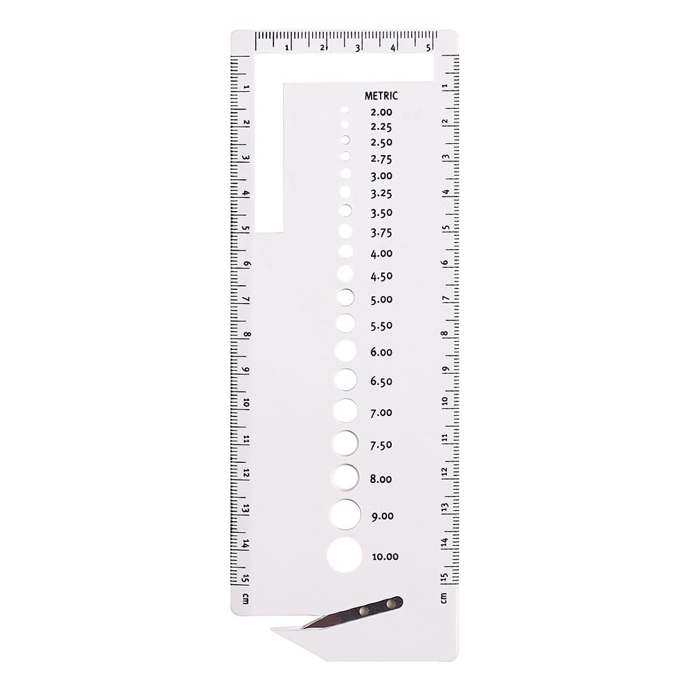 Pony Knitters Gauge, Multi-Colour, 2-10mm