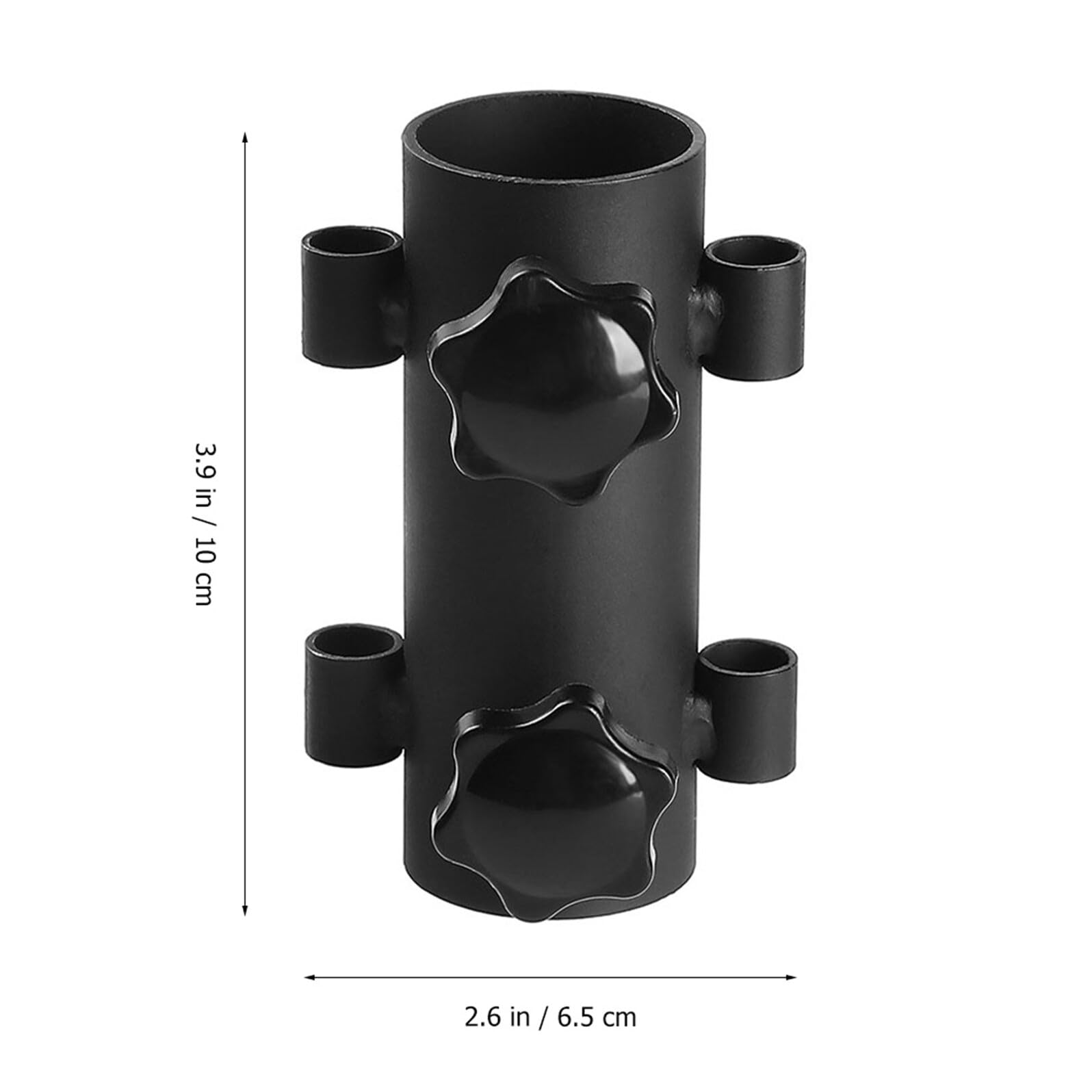 Housoutil Supporto per Palo da Campeggio in Acciaio Antivento Regolabile Doppio Dado Morsetto per Ombrellone da Giardino Set 4 Pezzi per Outdoor Barbecue e Festival all’Aperto