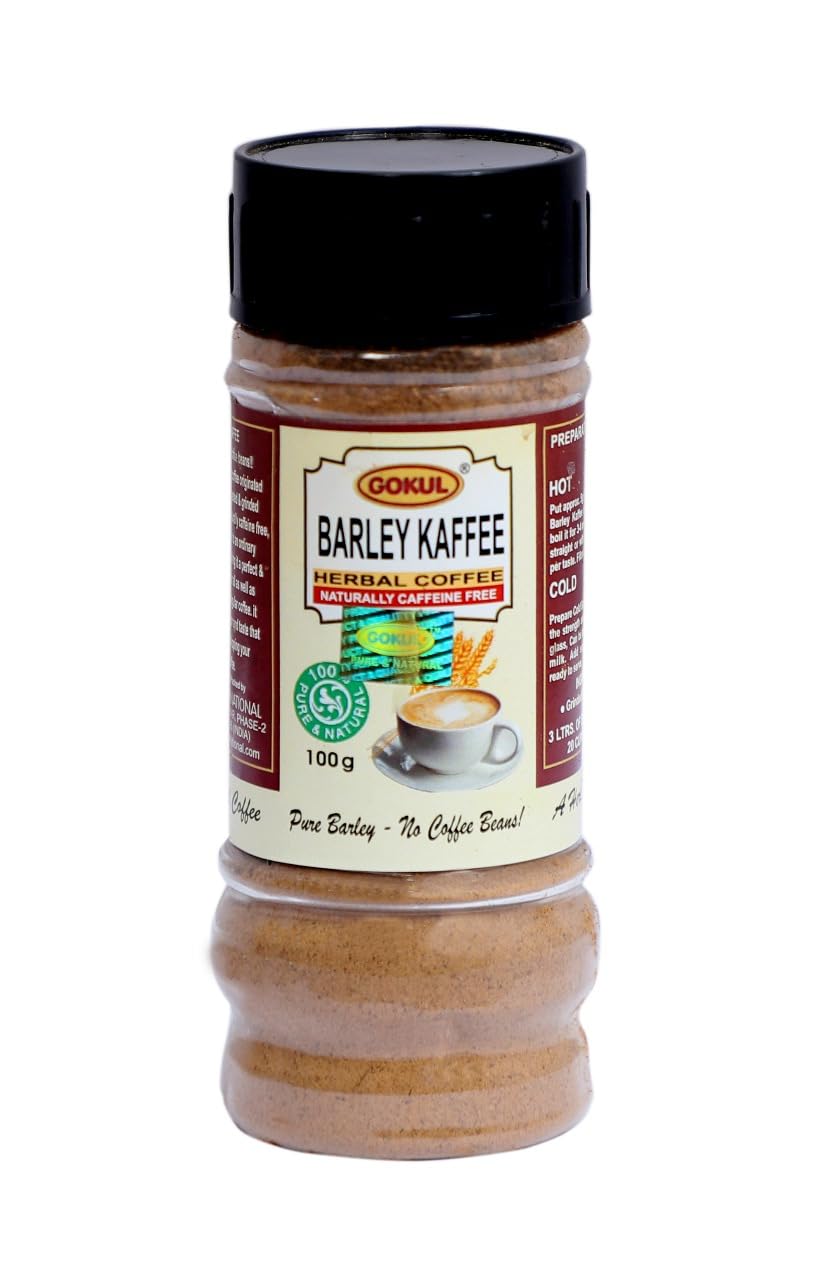 Gokul Barley Kaffee Caffeine-Free Herbal Coffee Substitute | 100g (Pack of 1) | Natural Roasted Barley Coffee | Non-Acidic & Gluten-Free | Healthy Coffee Alternative for Daily Wellness-image-2