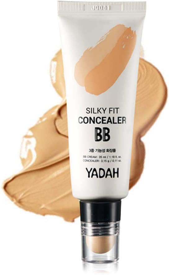 Silky Fit Concealer BB Cream (23 Natural Beige, 1.18fl oz) - 2-in-1 Korean Makeup for Flawless Skin, Tinted Moisturizer for Blemish Cover. Long-Lasting, All-Day Wear.