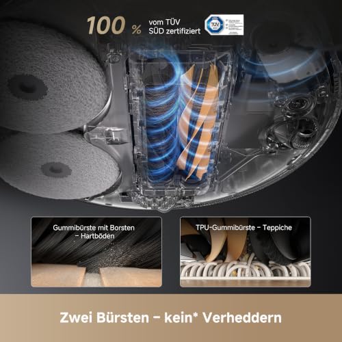 dreame L50 Pro Ultra Saugroboter mit 8,95 cm Höhe, DuoBrush, 19.500 Pa – Ansicht 3