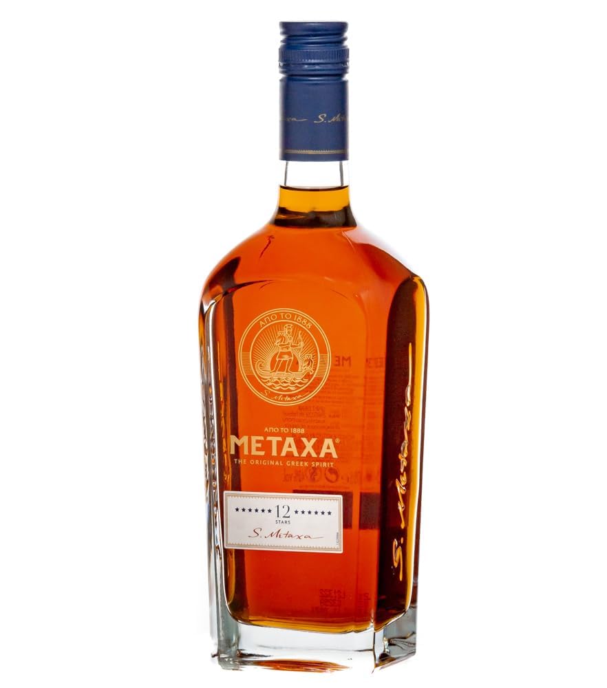 METAXA 12 - Brandy, 12 Estrellas, 40% Volumen de Alcohol, 70 cl