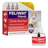 FELIWAY Friends   Pack 3 Recharges   La Solution Conçue pour Réduire les conflits, Tensions, Bagarres entre vos Chats   Scientifiquement Prouvé   3 Recharges (3x 30 jours)