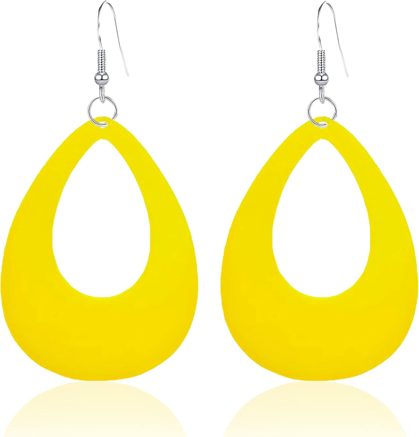 70s 80s 90s Neon Oval Earrings Women Retro Earrings for Women Retro 80s Halloween Party Costume Accessory