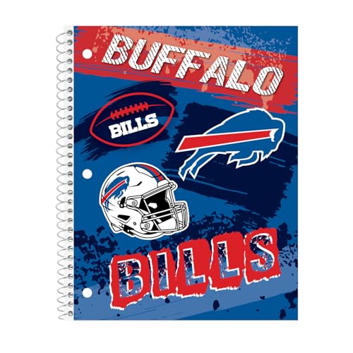 Cuaderno Buffalo Bills NFL con espiral de hojas rayadas para material escolar de adultos y oficina