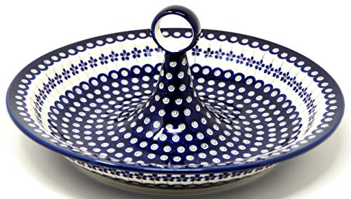 Polish Pottery Fruit Bowl from Zaklady Ceramiczne Boleslawiec in Floral Peacock Pattern Dimensions Diameter 135 Depth 225