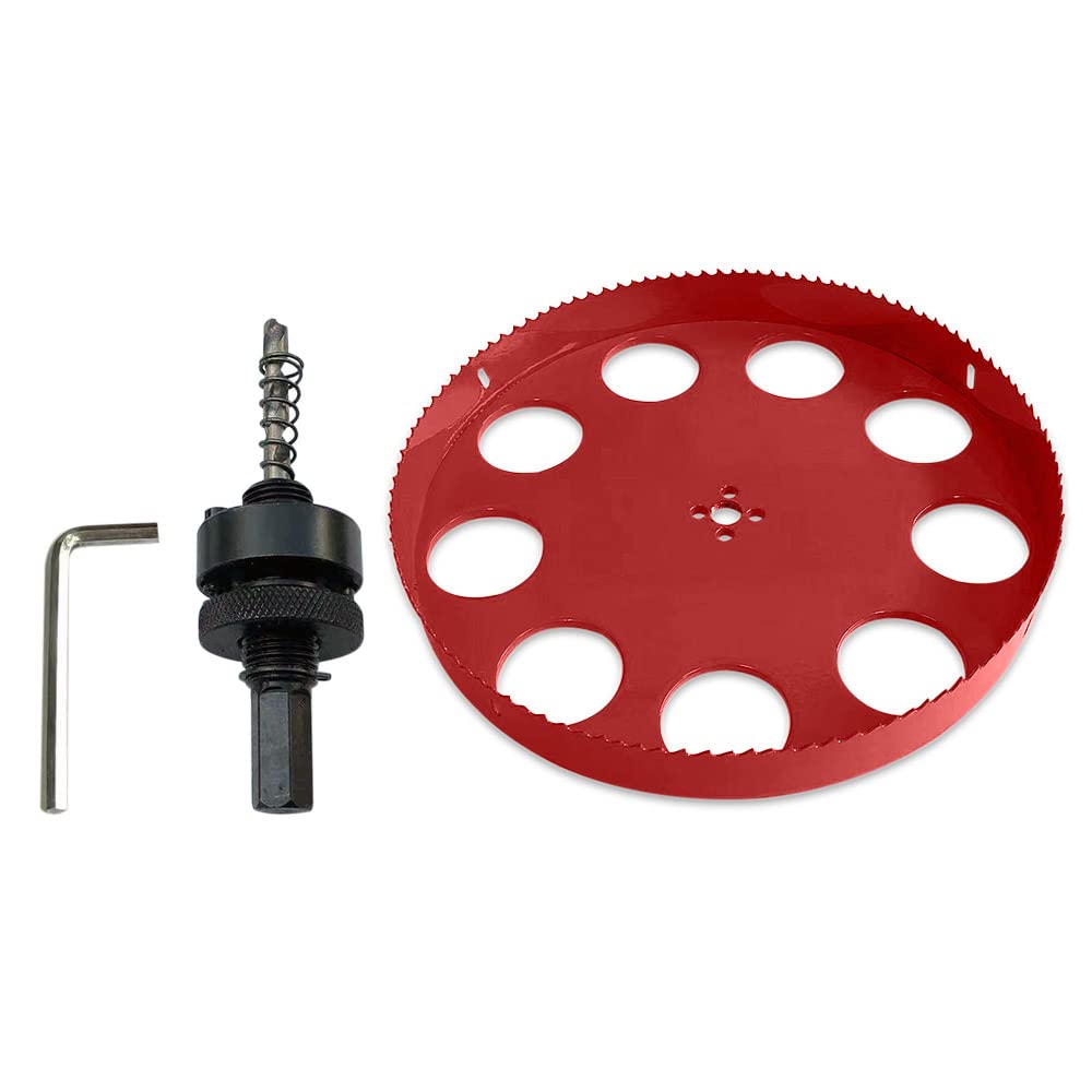 TUNEZ® Otwornica M42 bimetal zestaw wykrawarek z trzpieniem sześciokątnym i centrowaniem, wiertło do metalu, otwornica, zestaw do drewna, metalu, kartonu gipsowego, blachy żelaznej, rury z tworzywa sztucznego (285 MM)