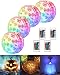 StillCool Submersible LED Lights, Waterproof Multi Color Underwater Lights with Remote Battery Operated LED Decorative Lights for Lighting Up Vase,Fish Tank,Wedding,Halloween,Christmas (4Pack)