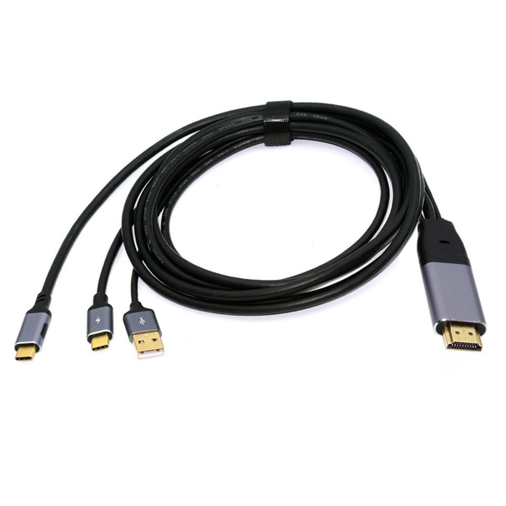 xiwai Cable inverso 4K HDMI a USB-C, HDMI Tipo A a USB-C Macho, para Pantalla táctil HDTV, 2 m