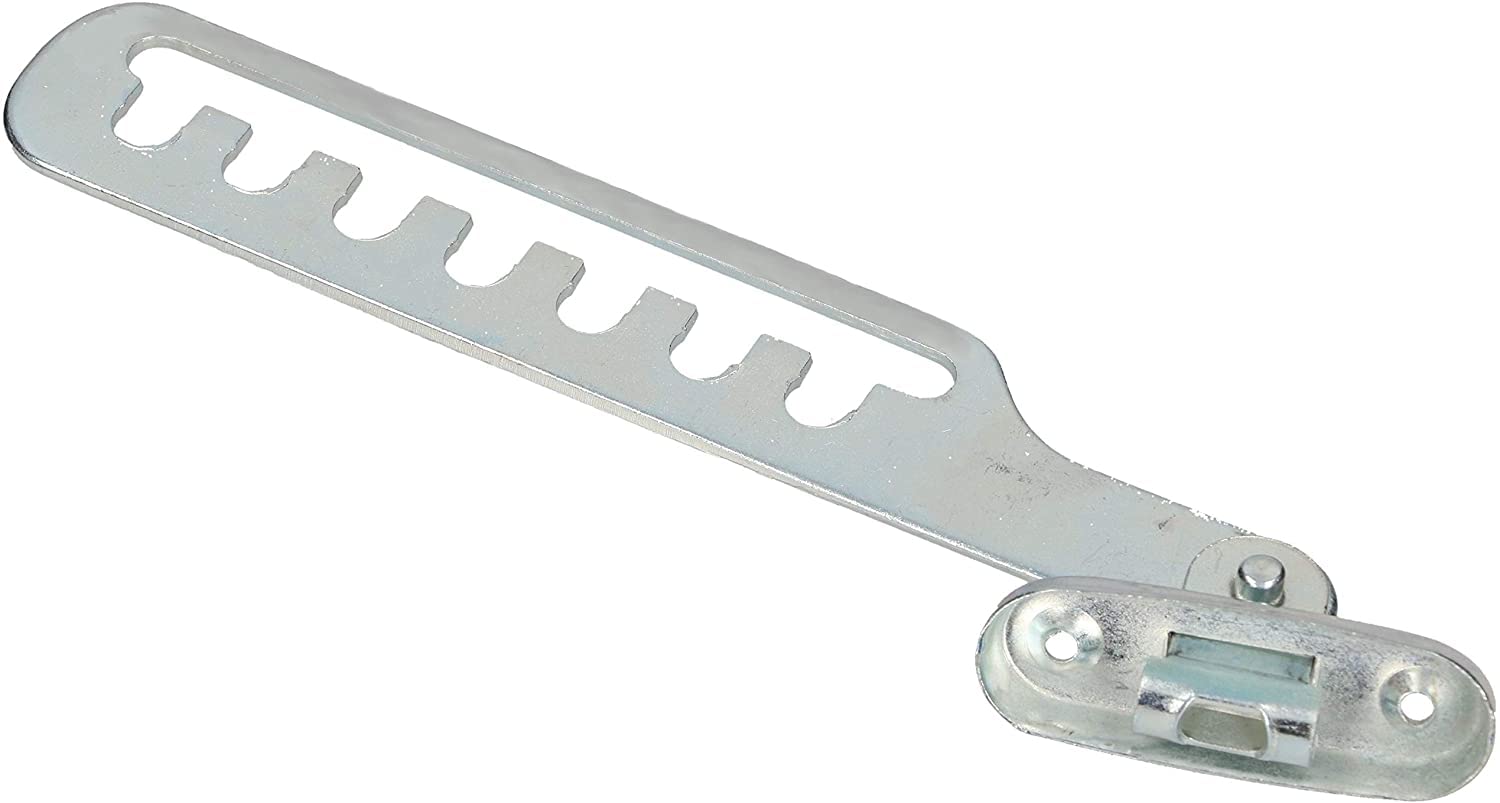 KOTARBAU® Zestaw 2 regulatorów przechyłu do okien, ochrona przed zatrzaśnięciem, rygiel okienny do regulacji otworu okiennego, stoper okienny, nożyce do wywrotki, kolor srebrny