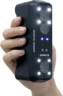 EINSTAR Rockit Kabelloser 3D-Scanner, Blauer Laser & NIR, Markierungsfreie Laser Scanning, 90 FPS, WiFi 6, mit 3h Akku, Vollfarb-Scan, Ideal für CAD & 3D-Druck