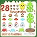 My First Christmas Tree for Kids, Toddler Tree Toy Set with Hanging Decorations Ornaments, Xmas Tree with Snowman/Santa/Moose/Gifts Toys, DIY Train Set with Tracks for Boys Girls