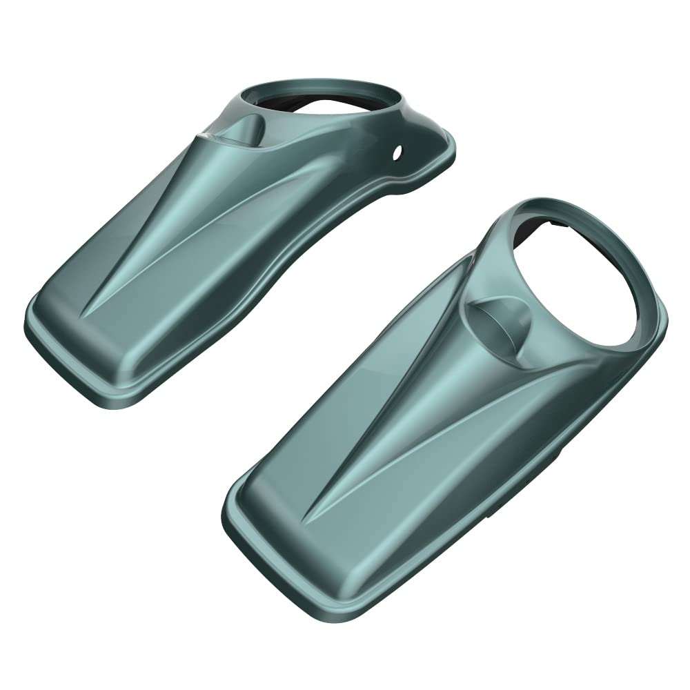 Moto Onfire Silver Pine 8'' Saddlebag Speaker Lids Covers Fit for Harley Touring 2014+