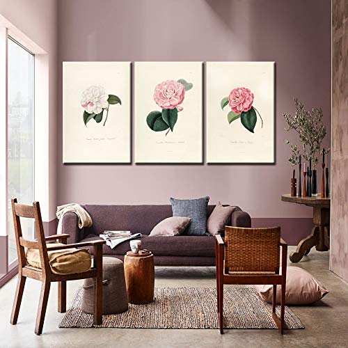 Impression affiche camélia fleur art décoratif mural moderne