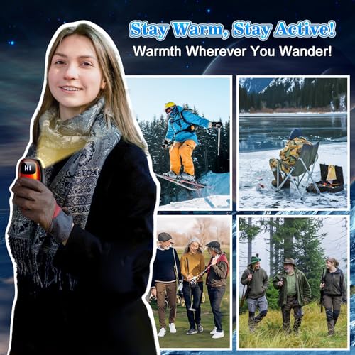 Hand Warmers Rechargeable 2 Pack - Electric Dual-Sided Heating Hand Warmers Max 131℉, 20Hrs Battery Operated Pocket Heater for Raynauds, Golf, Camping, Hunting Essentials, Gifts for Men Women