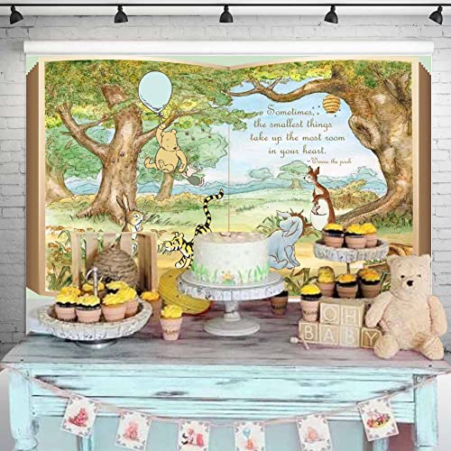 Fondo Vintage Libro Gigante Pooh Clásico 5x3 ft miniatura 2