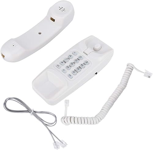 Miniatura 7 de Teléfono de pared con cable sin identificación de llamadas, teléfono fijo de escritorio con cable para el hogar, hotel, sala de estar, escuela y