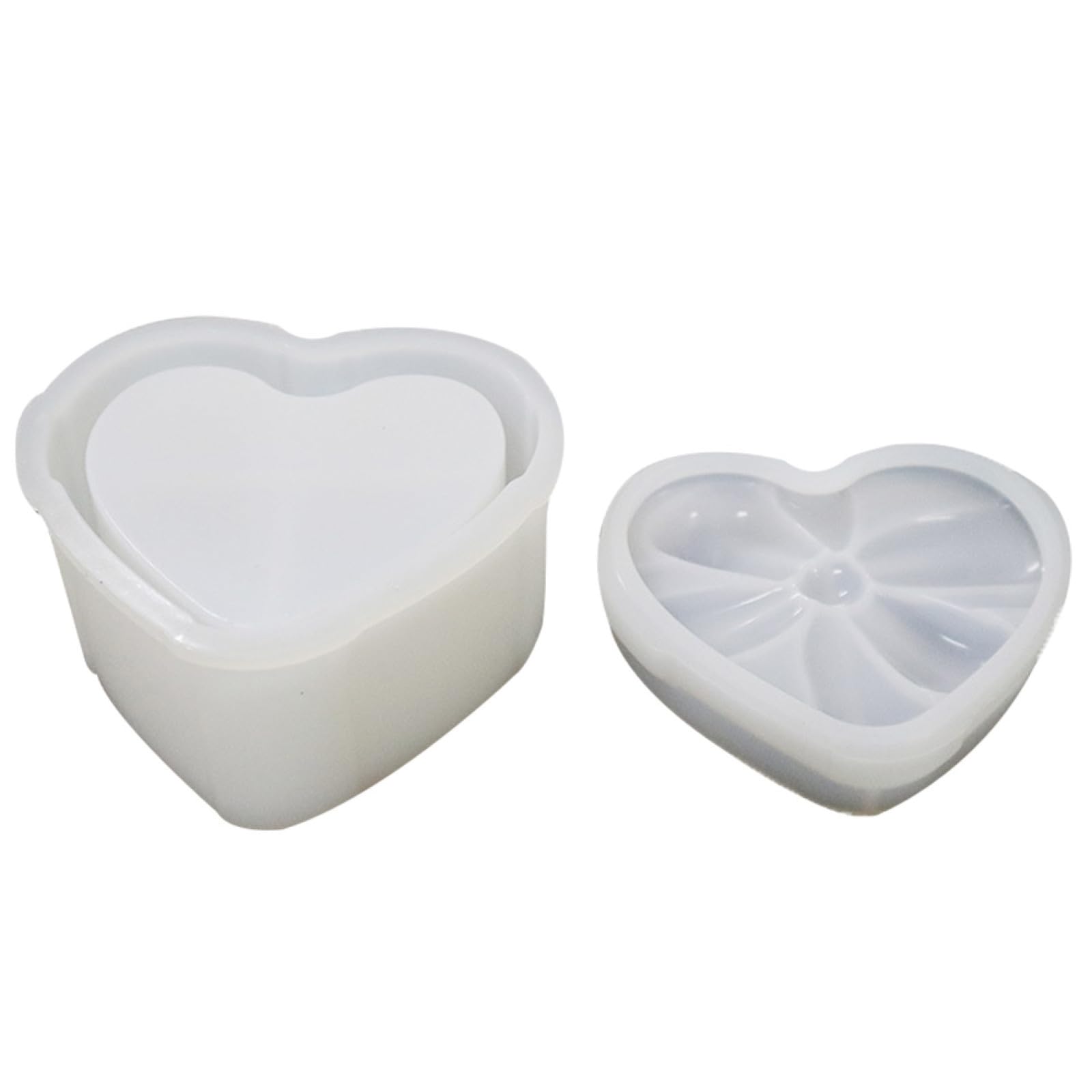Angoily 3 Pièces Moule en Silicone couvercles décor cœur moules fondants Fournitures de Bricolage Outils de Bricolage en Silicone Moule Bricolage Gel de silice Blanche