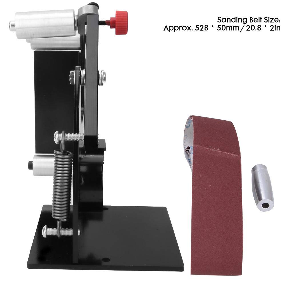Accesorios para lijadoras de banda de lijado, accesorio de lijadoras de banda de 50 mm de ancho, rectificadora pulidora con adaptador para madera, metal, pulido de acero inoxidable, rectificado(M-14)